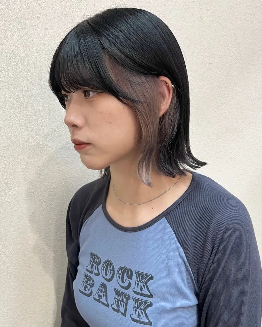 ミディアム カラー ブリーチ イヤリングカラー YUZUKI 🌙のヘアスタイル