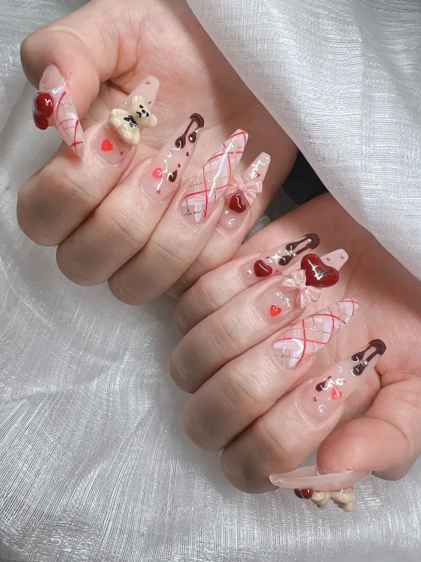 ネイル ハンドネイル Lee Nails チップ長さだし専門店のネイルデザイン
