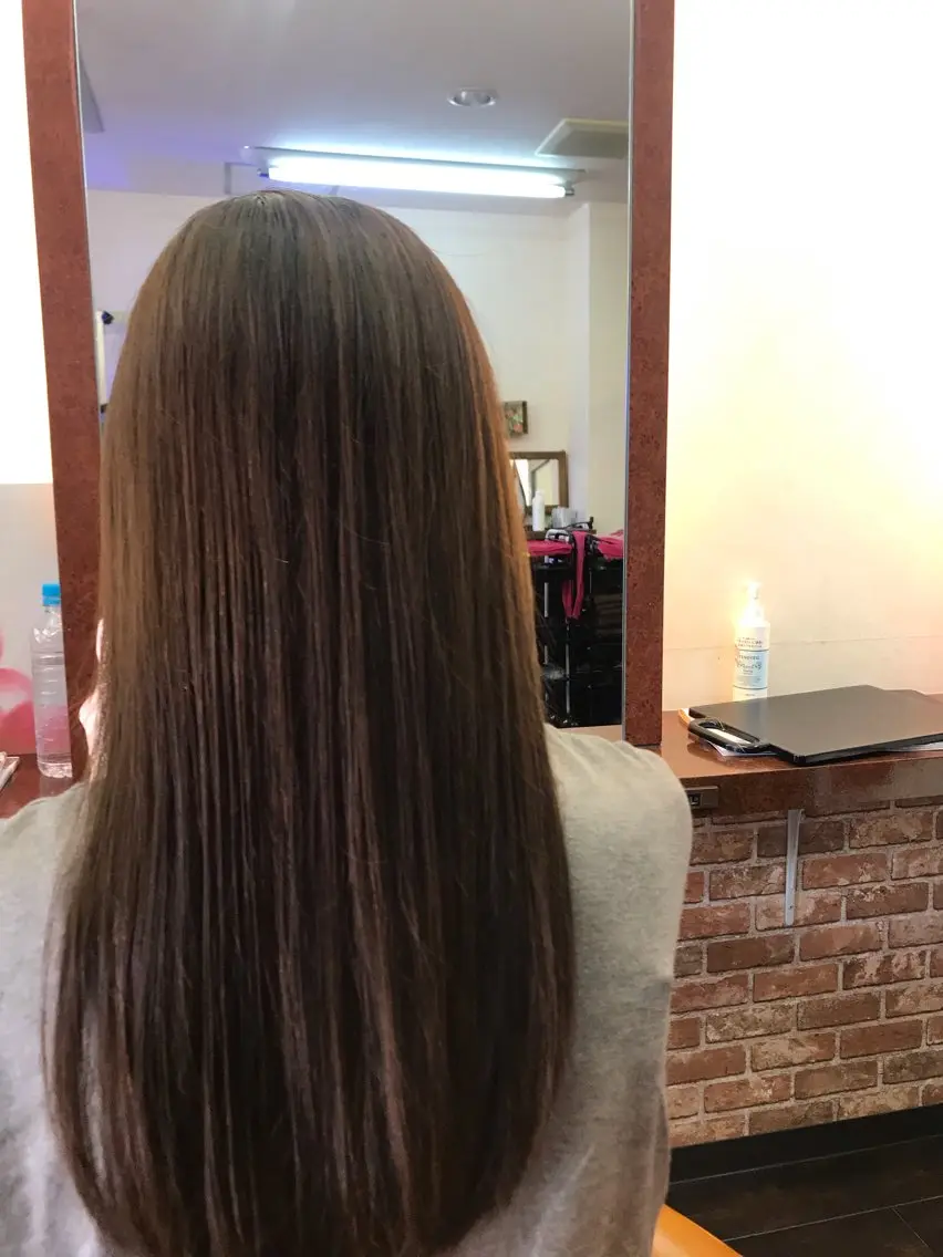 ロング パーマ カット 縮毛矯正 トリートメント 桧山 真のヘアスタイル