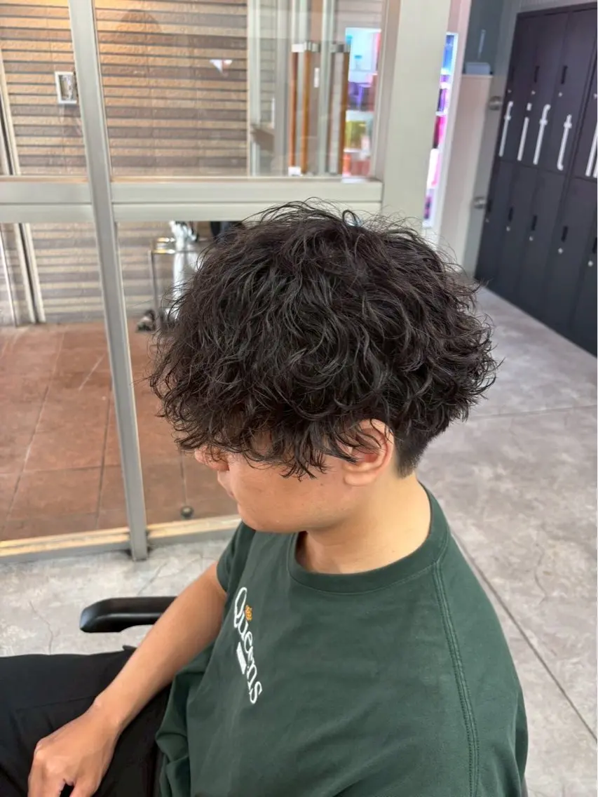 パーマ メンズ カット ヘアカラー パーマ 深野 ちさとのヘアスタイル