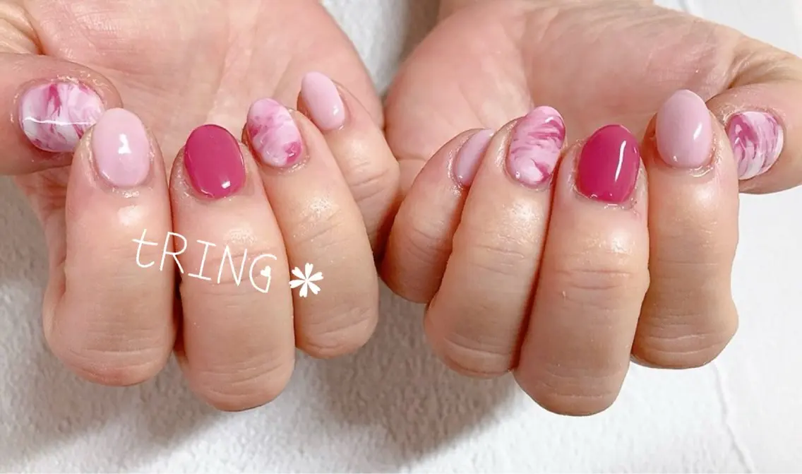 ネイル ハンドネイル tRING＊ しいの木台のネイルデザイン