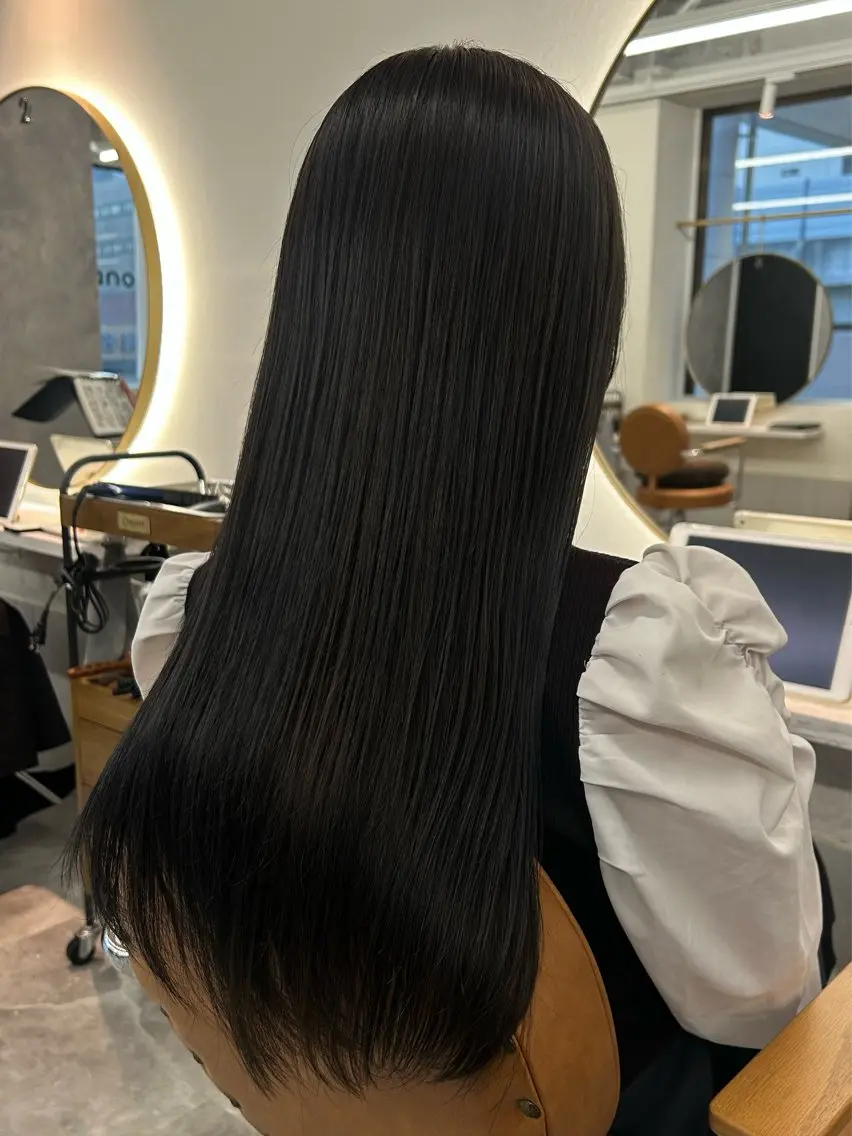 ロング カット 縮毛矯正 rame 福岡香椎店 /utacoのヘアスタイル