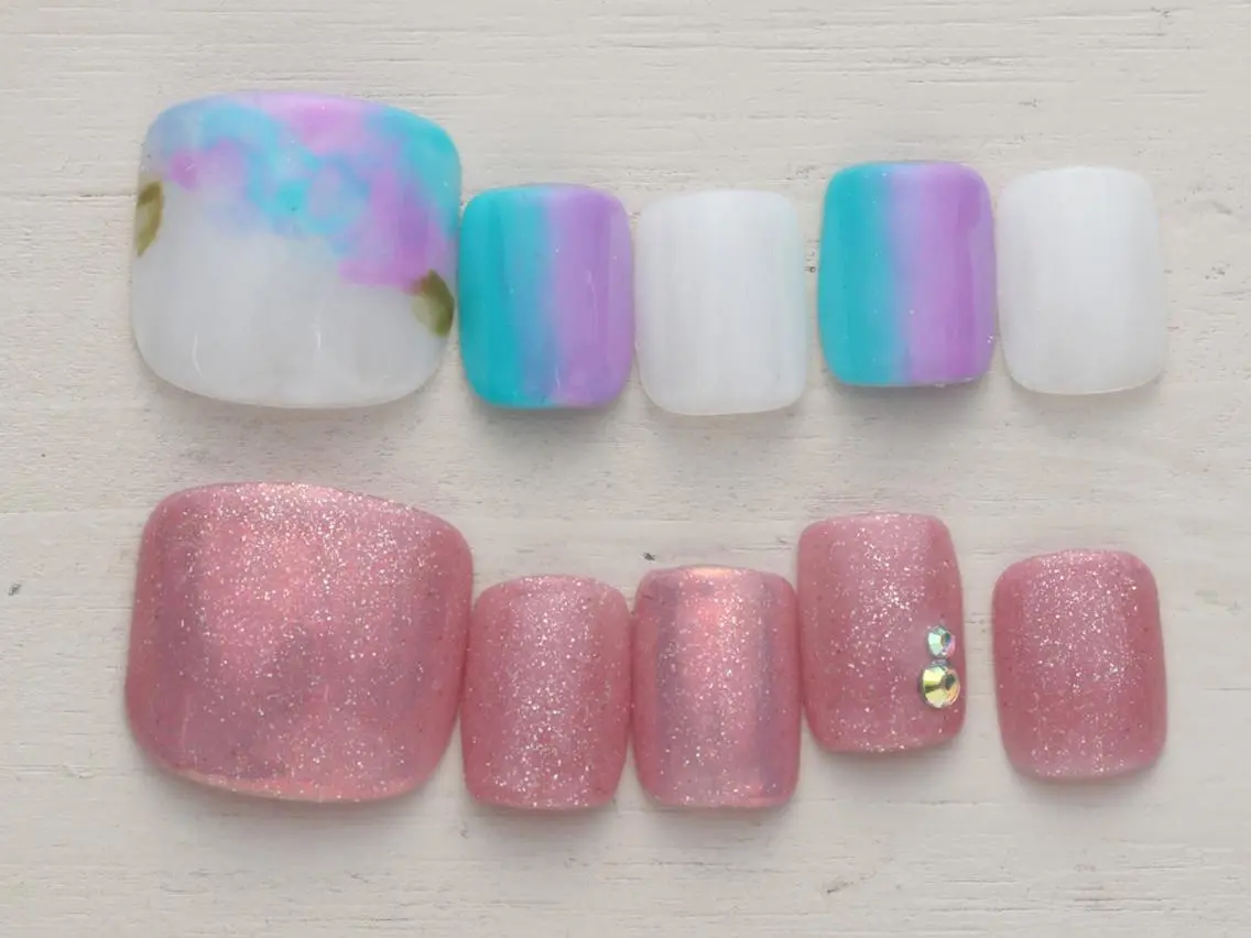【直前予約割引】フットオフなし　スナップフォトデザイン 　※お直し不可の写真