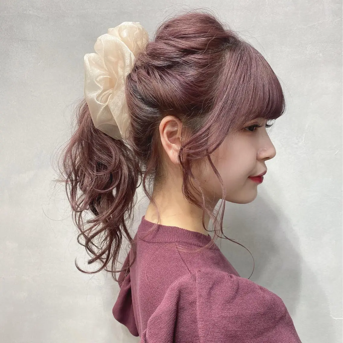 セミロング カラー ヘアアレンジ FAAM Tsuneのヘアスタイル