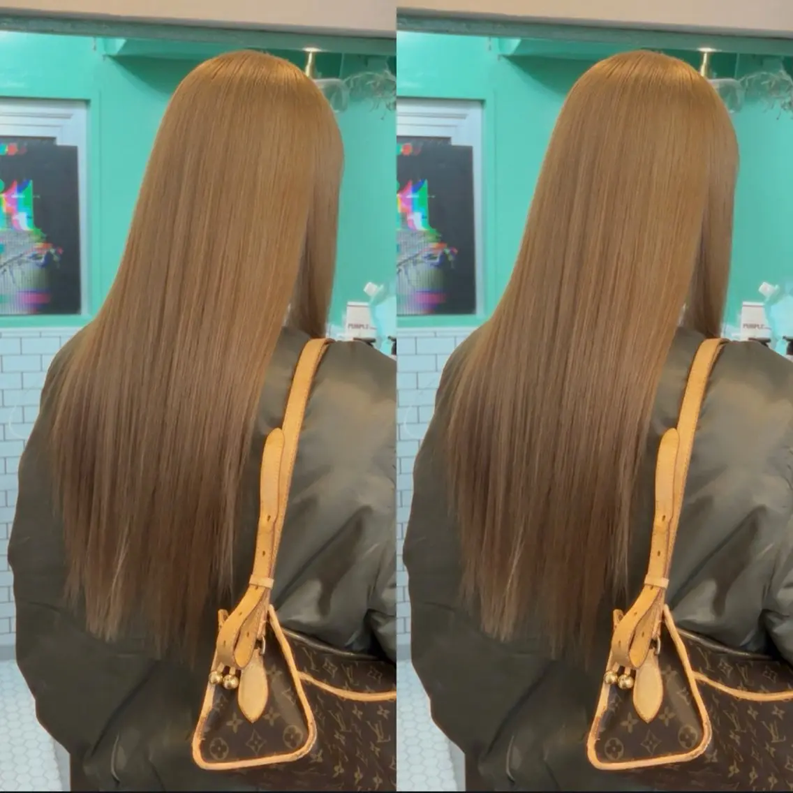 ロング カラー ベージュカラー ヘアカラー なんば、心斎橋🍓 ハイトーンnicoのヘアスタイル