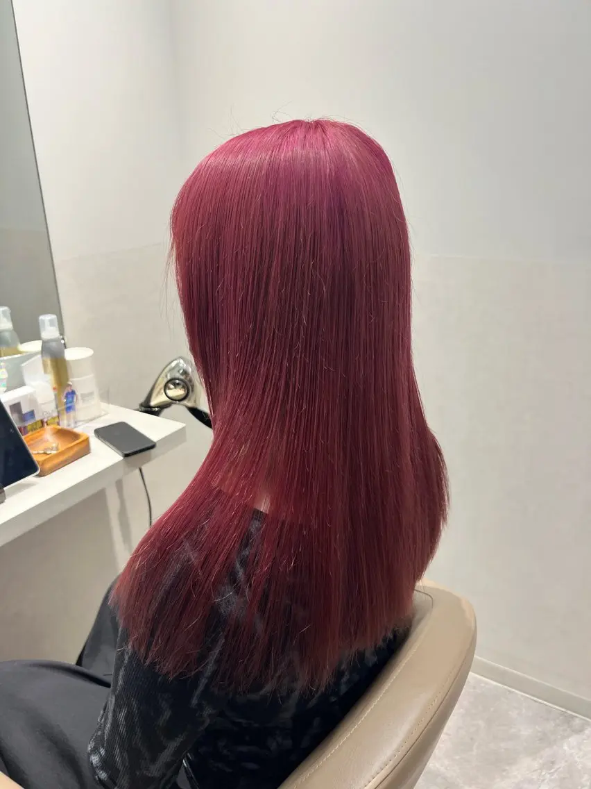 ロング カラー ピンクカラー 🍇おぐら めぐみ🍇のヘアスタイル