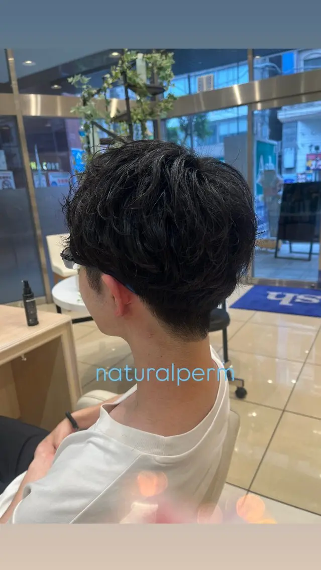 パーマ メンズ メンズパーマ カット パーマ 森 瑠海のヘアスタイル