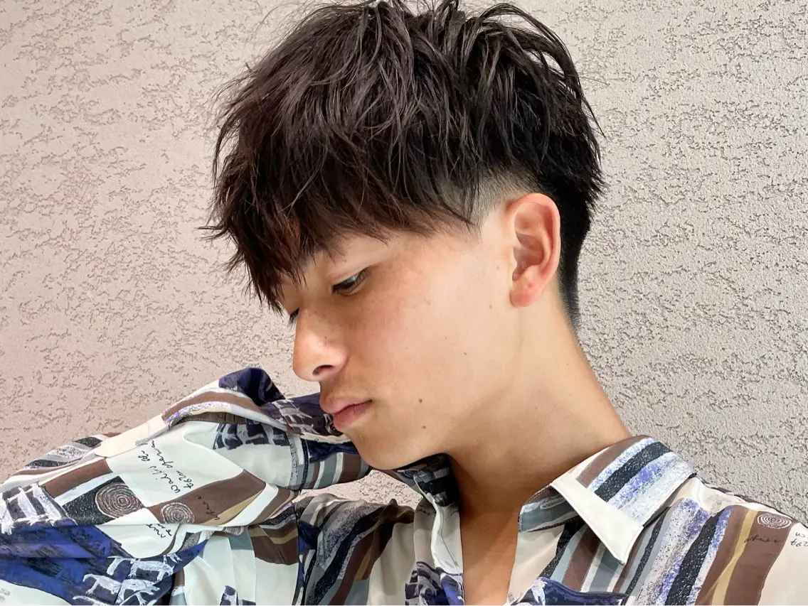 ショート パーマ メンズ カット パーマ 大人メンズパーマ メンズ特化　萱原大幹のヘアスタイル