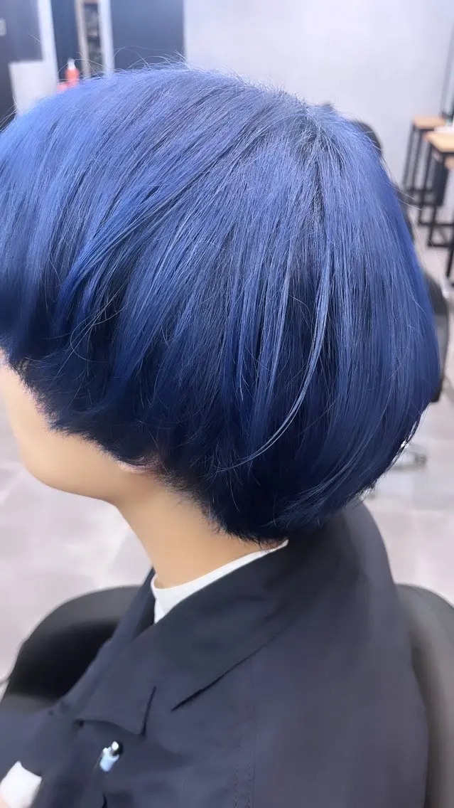 カラー メンズ ブルーカラー 透明感カラー 熊谷 有紗のヘアスタイル