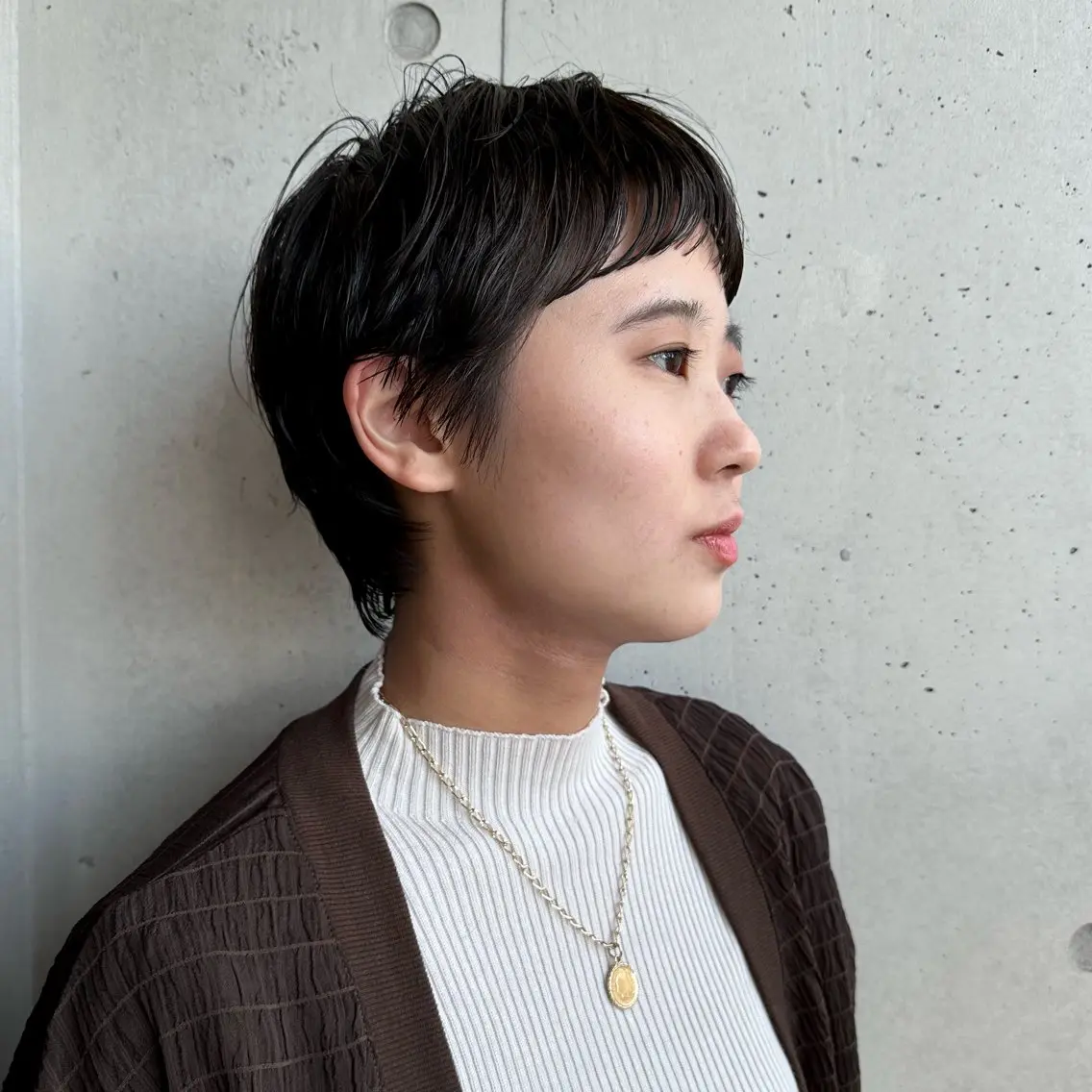 ショート カラー パーマ カット パーマ トリートメント 前野 日奈のヘアスタイル