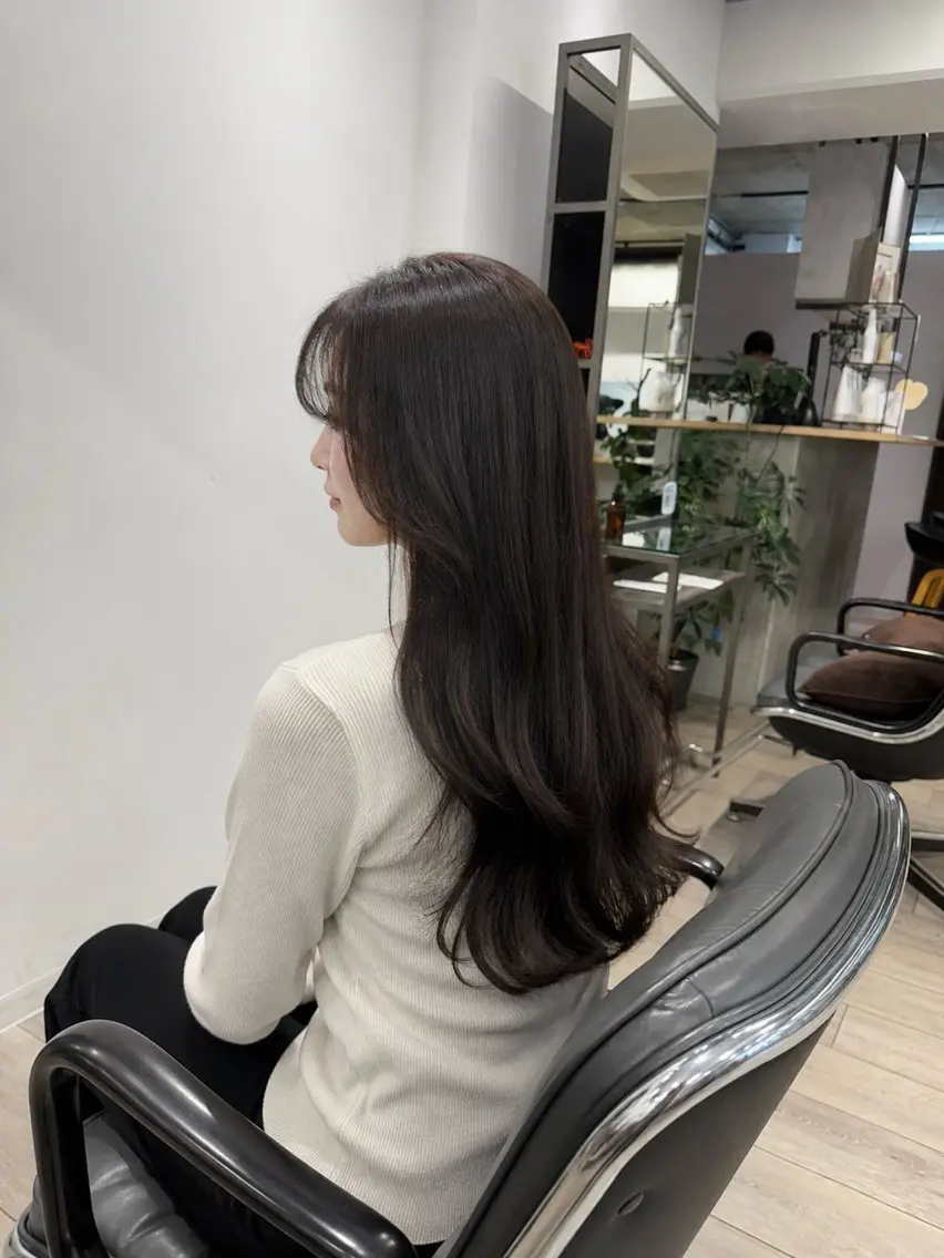 セミロング カラー 透明感カラー トリートメント ヘアカラー トリートメント SEINA /透明感カラー/神戸のヘアスタイル