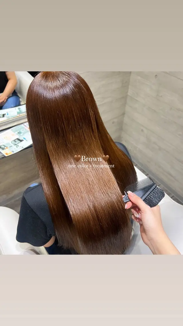 ロング カラー ヘアカラー トリートメント 🩰‎暖色特化 / 𝐒𝐚𝐤𝐢🤎のヘアスタイル