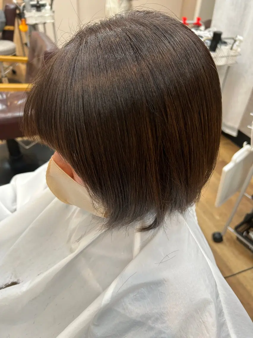 ショート カラー 縮毛矯正 ヘアカラー 縮毛矯正 中野 未来のヘアスタイル