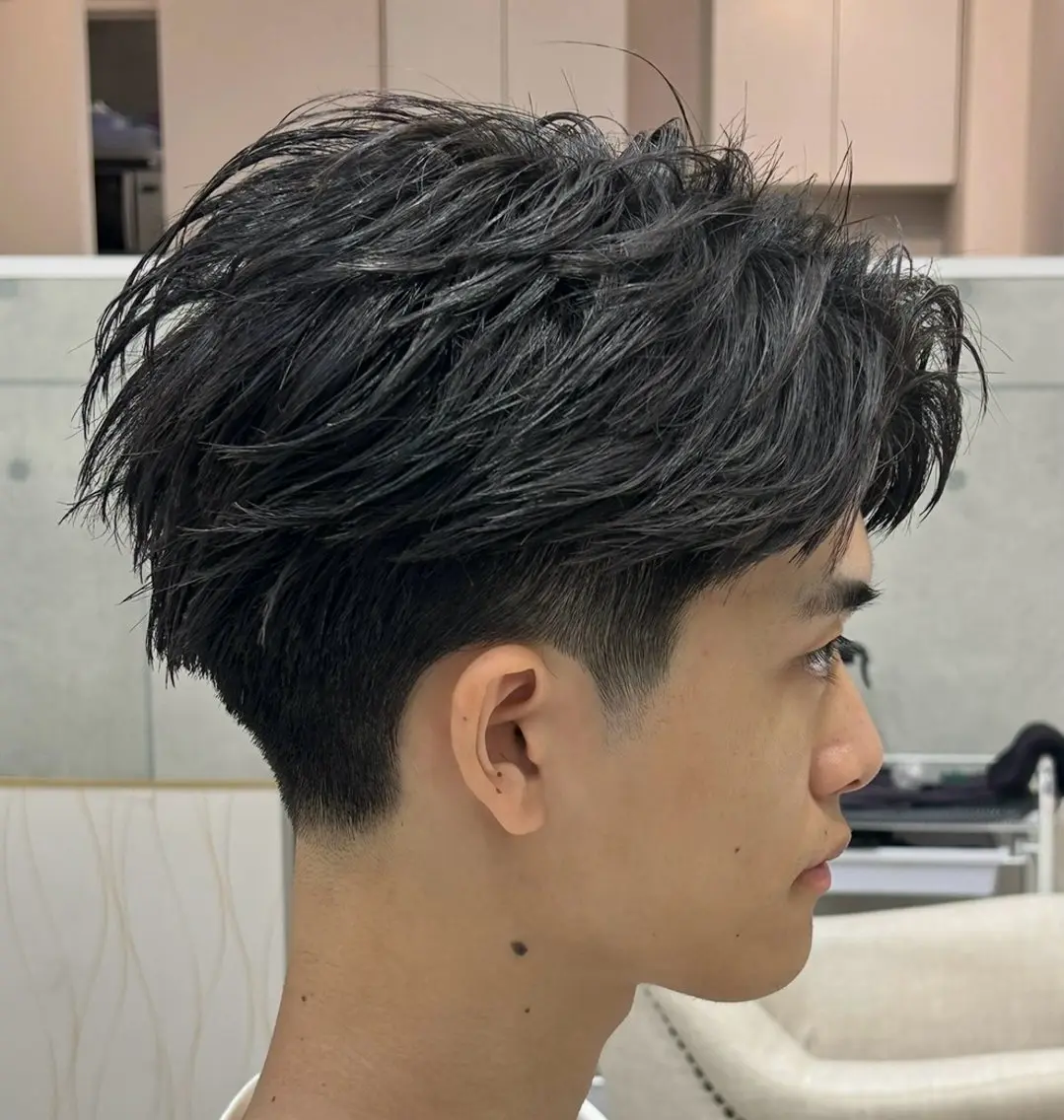 ショート パーマ メンズ カット パーマ 岩城 滉成のヘアスタイル