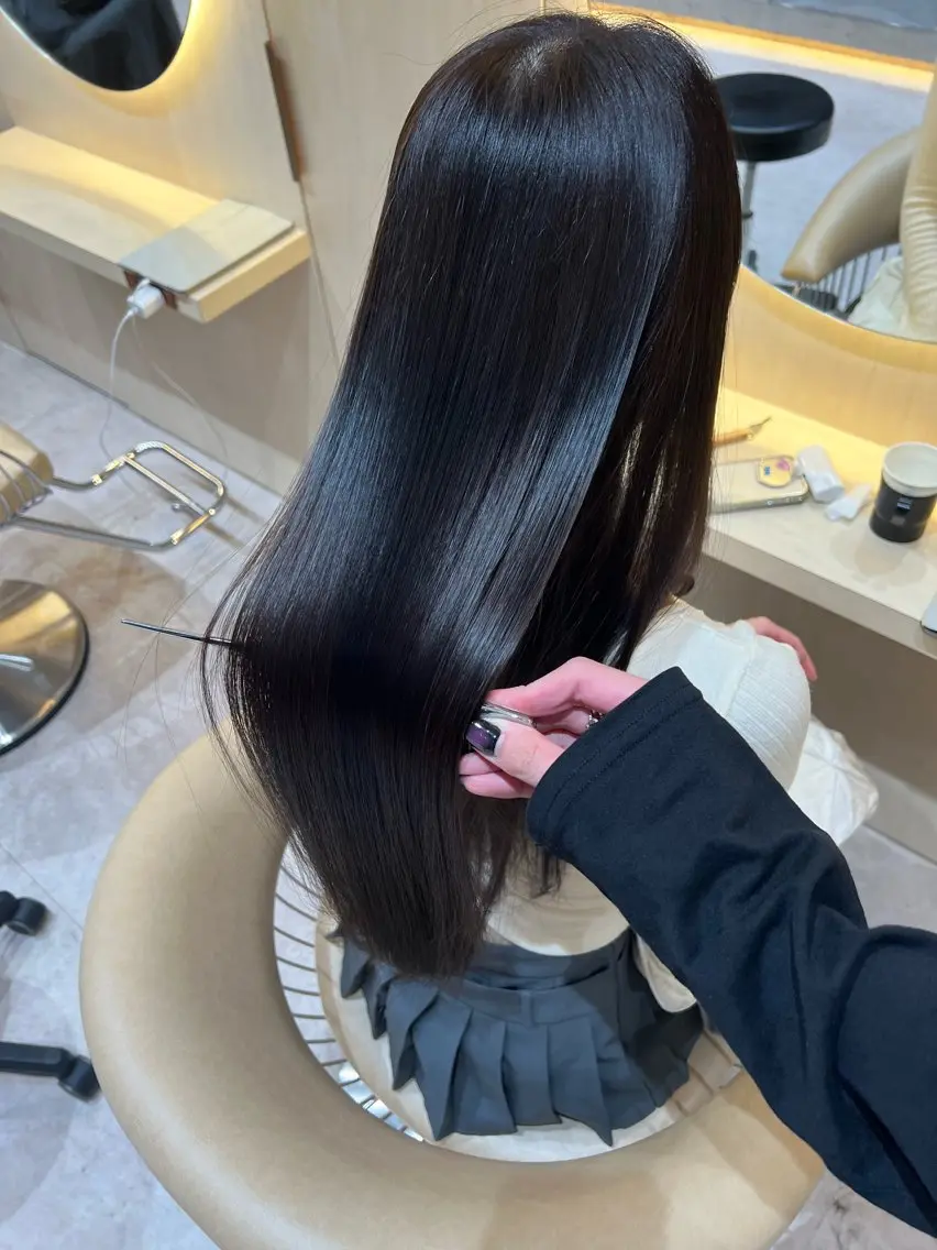 ロング カラー カット ヘアカラー トリートメント レイヤーカット/ 顔周り 五島巨幹のヘアスタイル