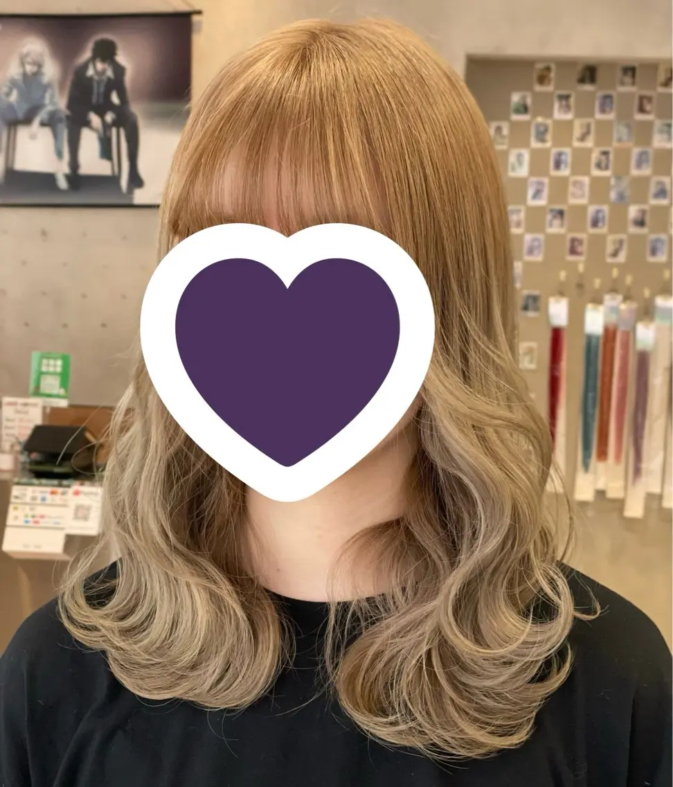 セミロング ヘアカラー 💖推しカラー💖 オタク美容師✂ゆづきのヘアスタイル