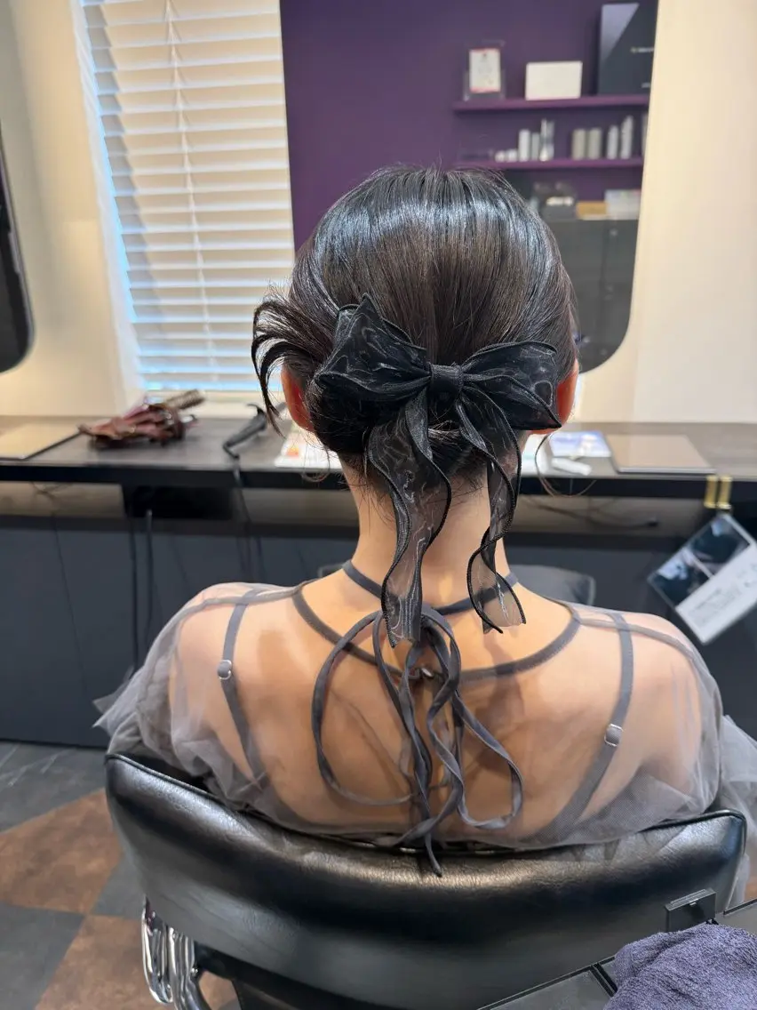 ミディアム ヘアアレンジ ボブ 加藤 まりえのヘアスタイル