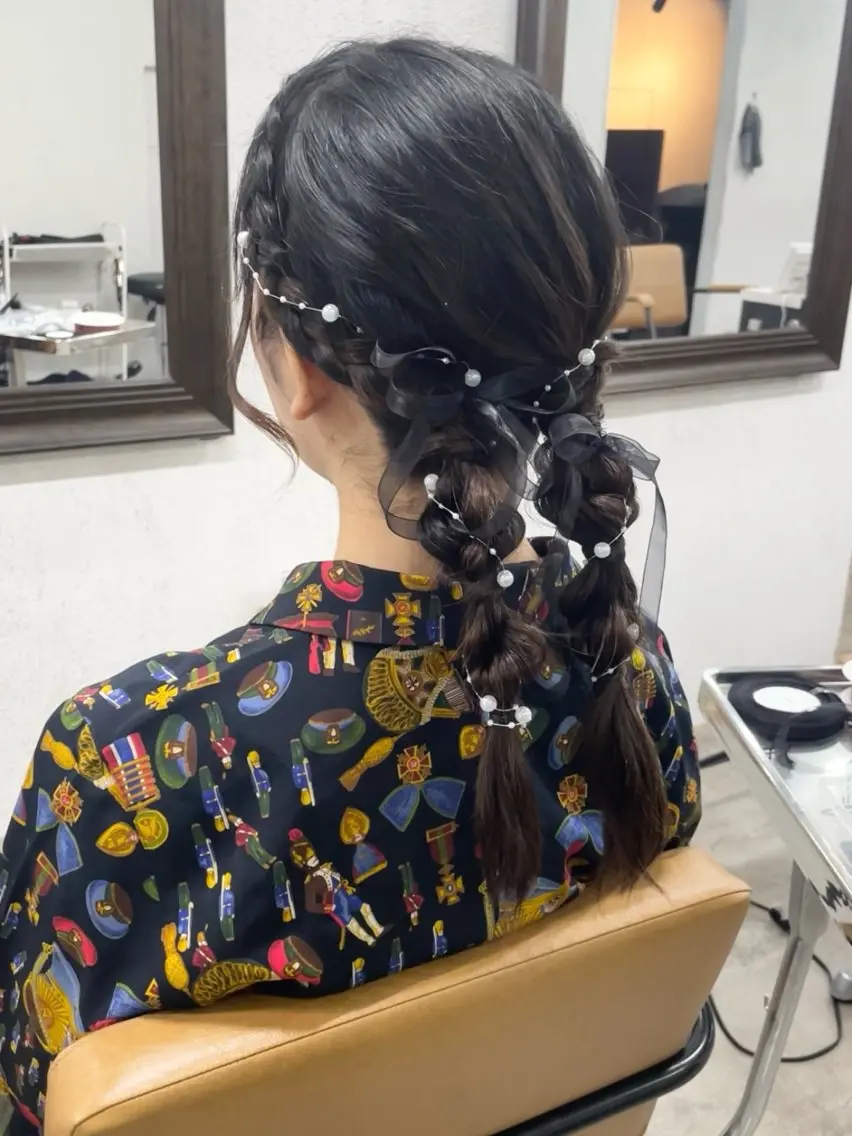 ヘアアレンジ カット ヘアセット 💝艶髪ハイトーン 💝みさきのヘアスタイル