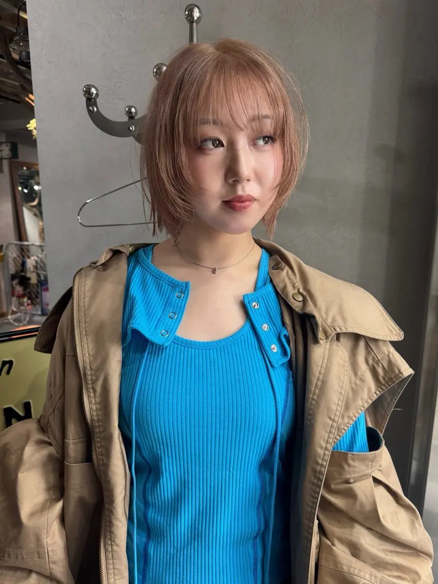 ミディアム パーマ ヘアアレンジ メンズ カット ヘアカラー 心斎橋美容室 Junのヘアスタイル