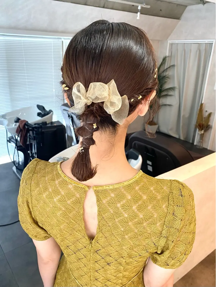 ヘアアレンジ 結婚式・ブライダル ヘアセット ヘアセット&カラー 🩷miwaのヘアスタイル