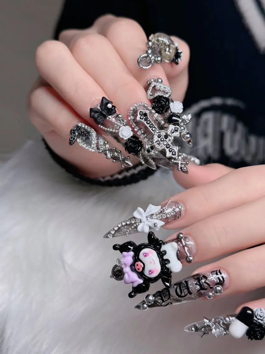 キッズ ネイル オーロラネイル フレンチネイル ジェルネイル ハロウィン キラキラネイル ハンドネイル H.baby Nail Salonのネイルデザイン