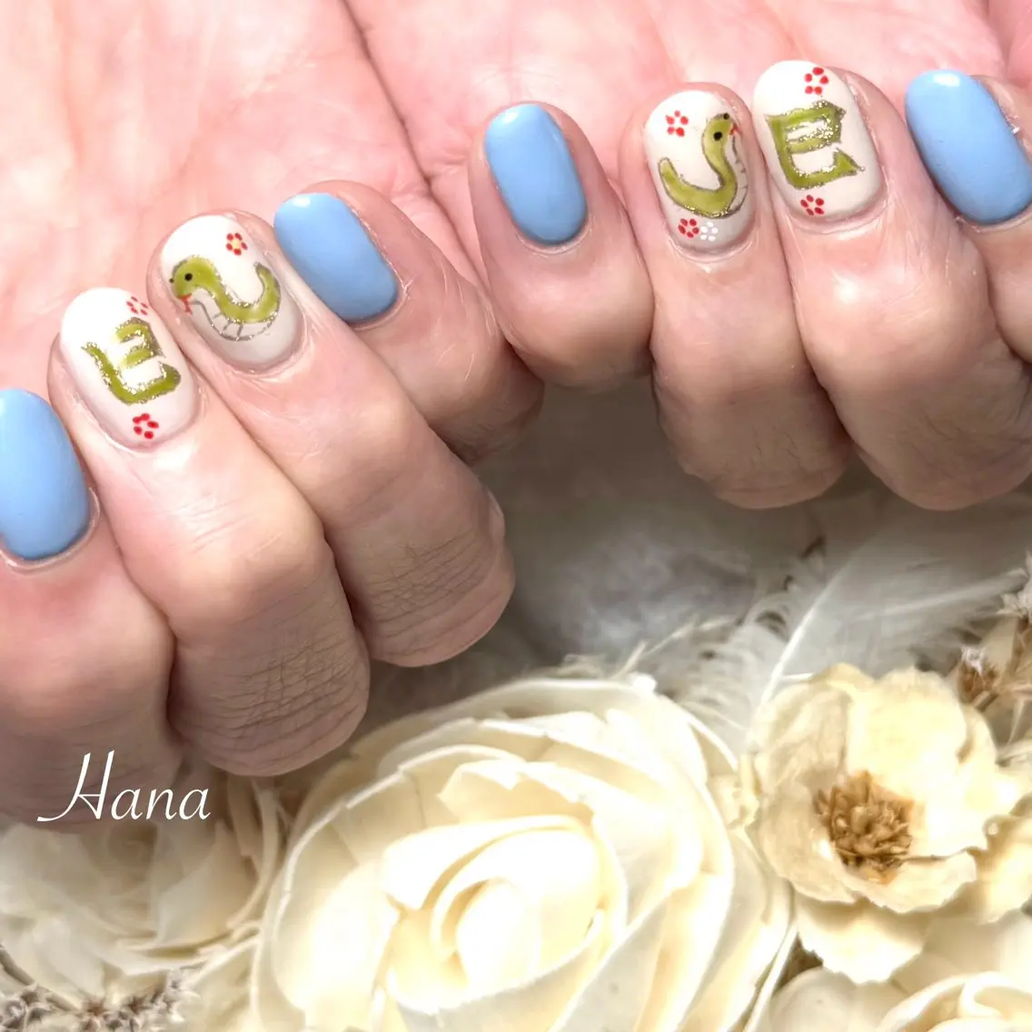 ネイル 持ち込み ハンドネイル Hana_ Rieのネイルデザイン