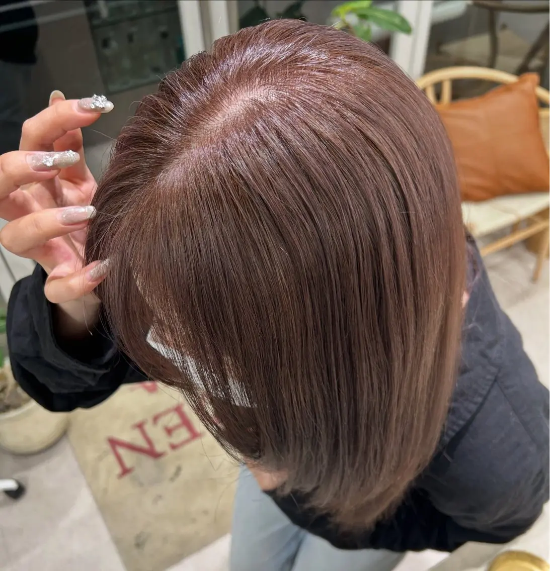 ロング カラー ベージュカラー ショコラベージュ 透明感カラー ダブルカラー ハイトーンカラー ボブ/ベージュ /kazui🐈のヘアスタイル