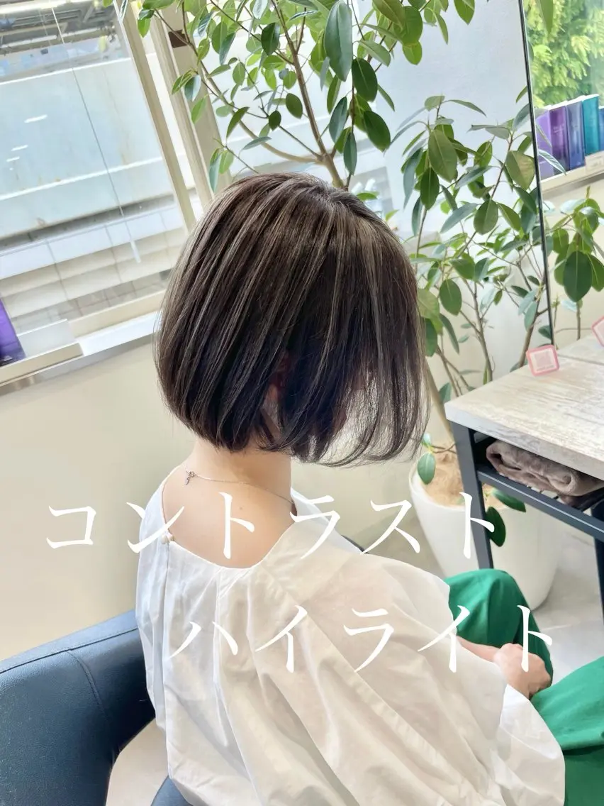 ショート アッシュ ハイライト 山田 直樹のヘアスタイル