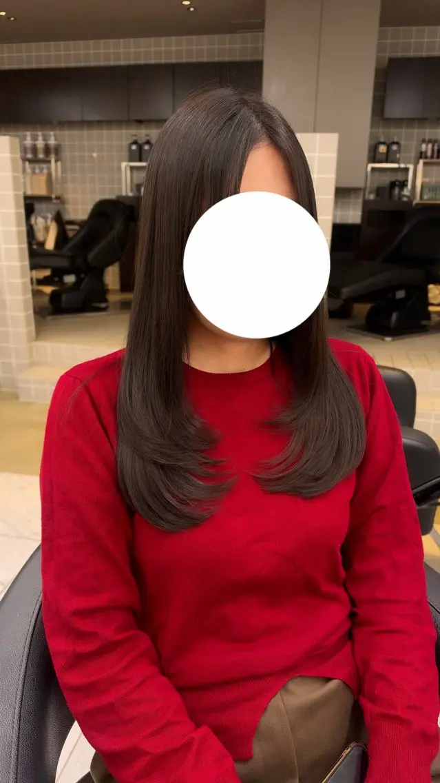 カラー カット ヘアカラー 🫐韓国レイヤー |透明感艶髪🖤のヘアスタイル