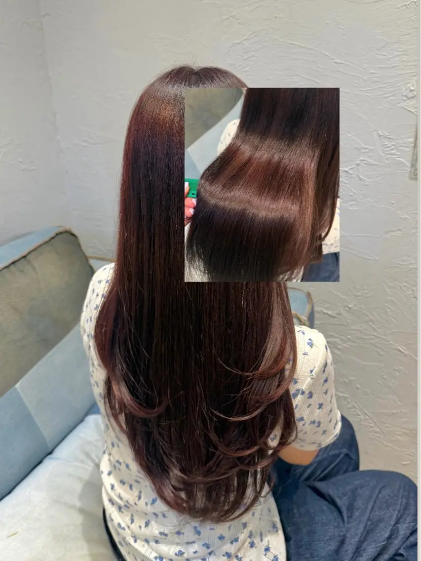 カラー クオルシアカラー レッドカラー Agu.hair ミサキのヘアスタイル