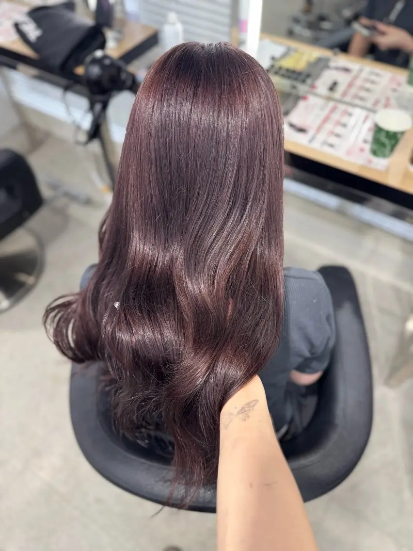 セミロング カラー ヘアアレンジ ヘアカラー トリートメント ヘッドスパ ヘアセット 🤍淡色ピンク&ラベ ンダーYUKI🤍のヘアスタイル