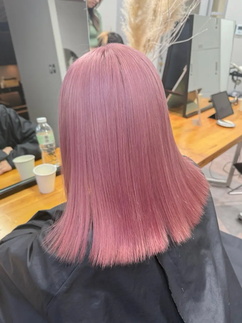 ミディアム ヘアカラー ヘアセット 🧸🍯ダブルカラー モデルmio🍯🧸のヘアスタイル