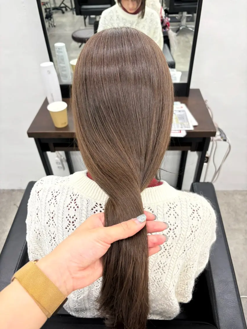 ロング カラー ヘアカラー トリートメント 艶髪カラー/透明感/ 髪質改善/YUIKOのヘアスタイル