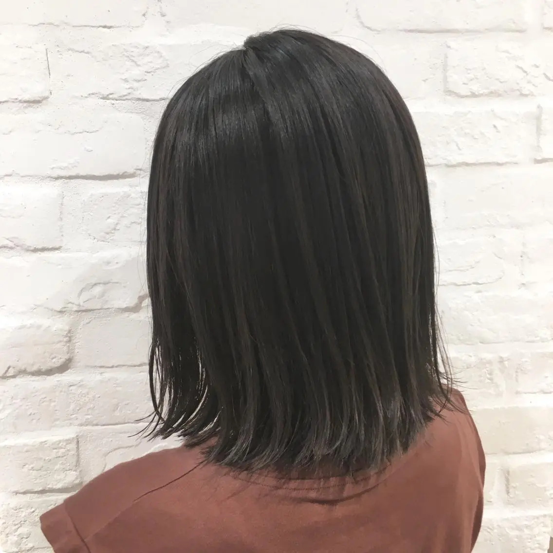 セミロング カラー アッシュ 加藤 あやみのヘアスタイル
