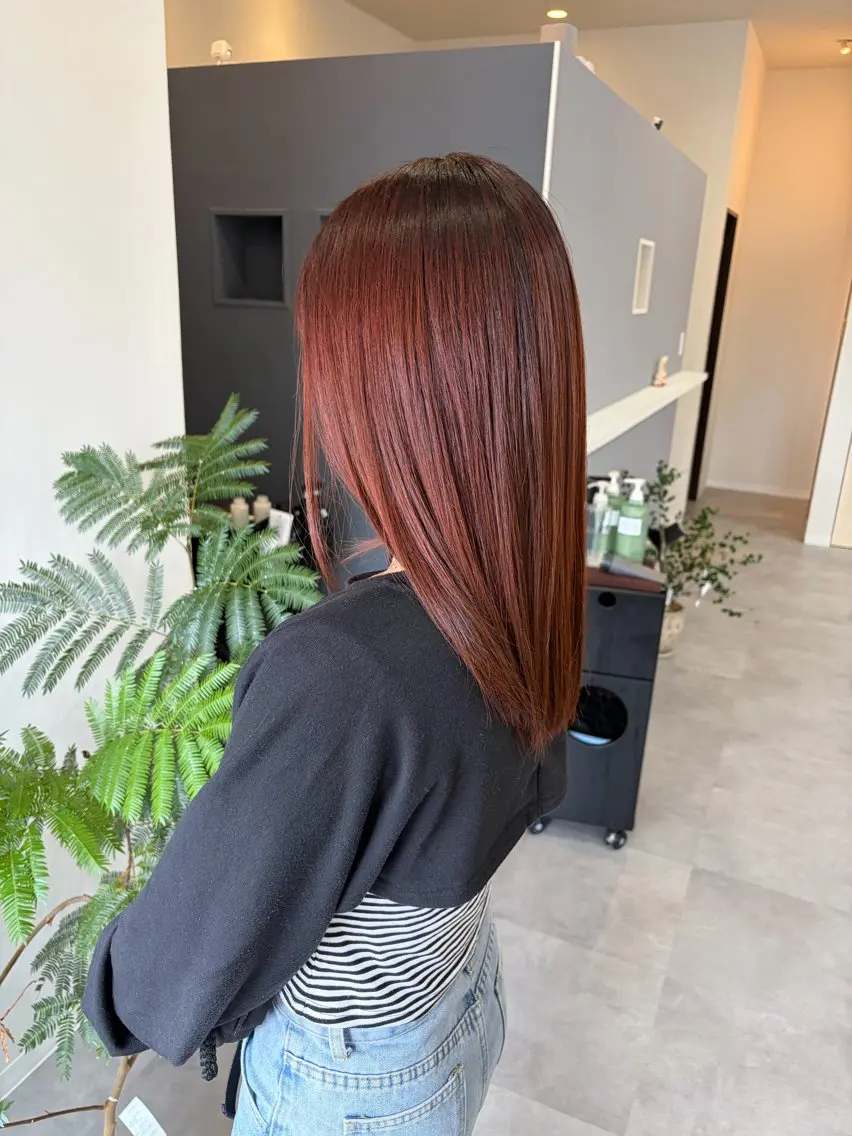 セミロング カット ヘアカラー トリートメント 濱口 真優のヘアスタイル