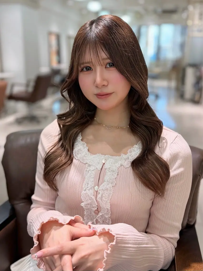 ロング 似合わせカット カット ヘアカラー トリートメント 巻ける🫧縮毛矯正 💞はな🎀のヘアスタイル
