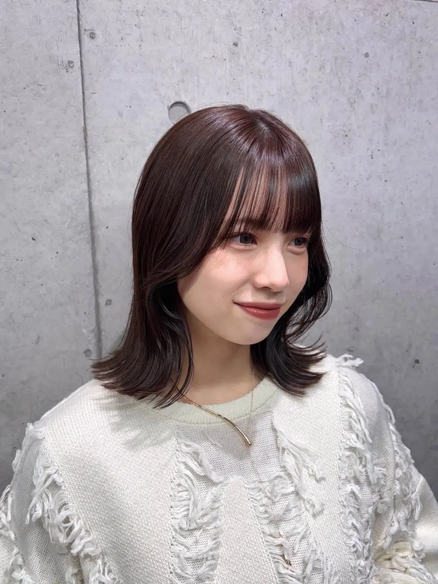 ミディアム カラー clam. yuu🦩のヘアスタイル