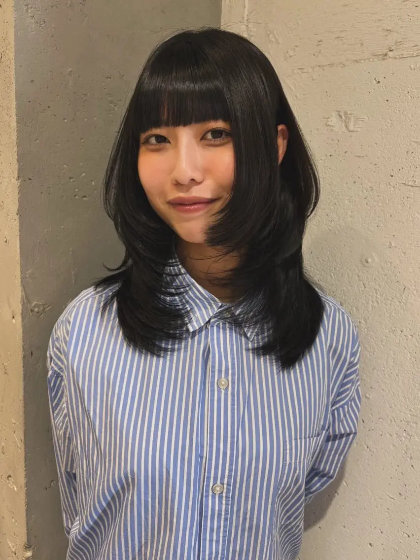 ミディアム レイヤーカット Juna✂️ レイヤー / ボブのヘアスタイル
