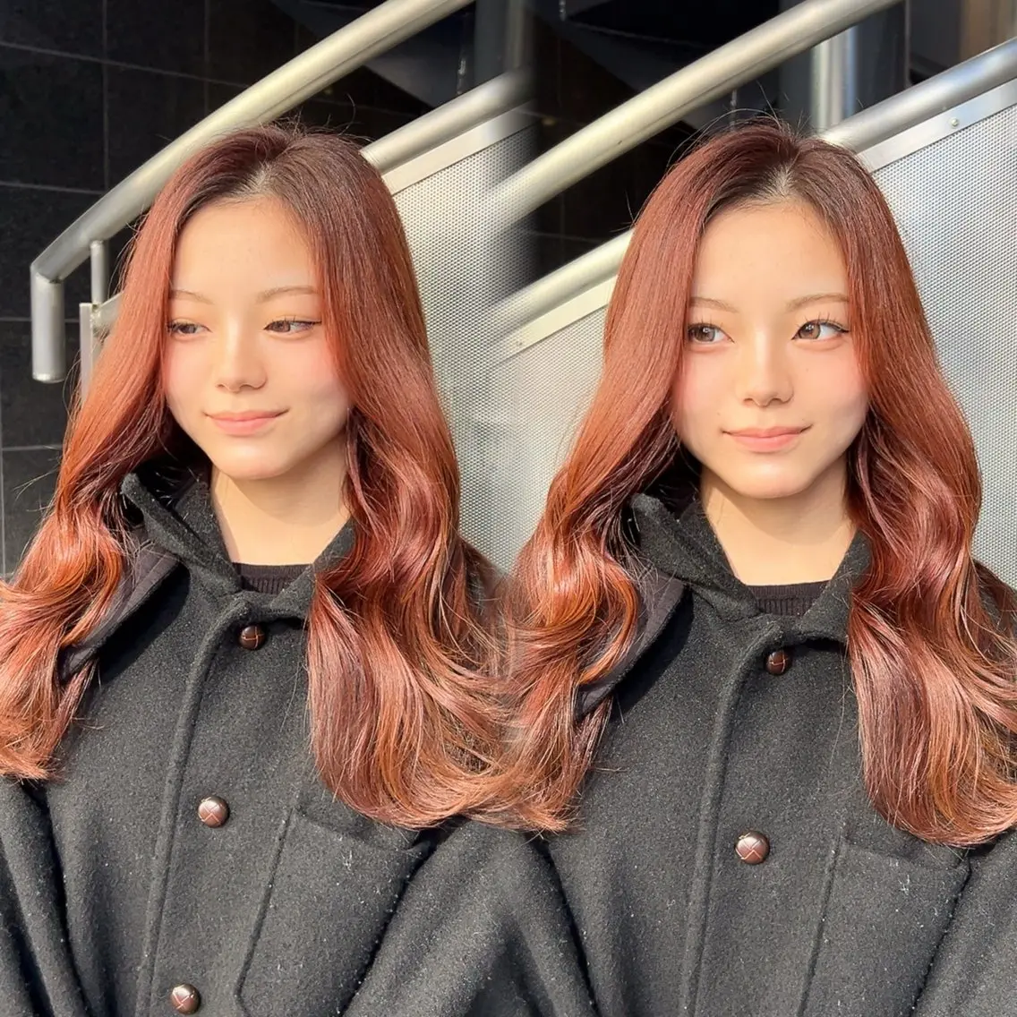 ロング レイヤーカット ロング カット ヘアカラー calna 古賀 菜摘のヘアスタイル
