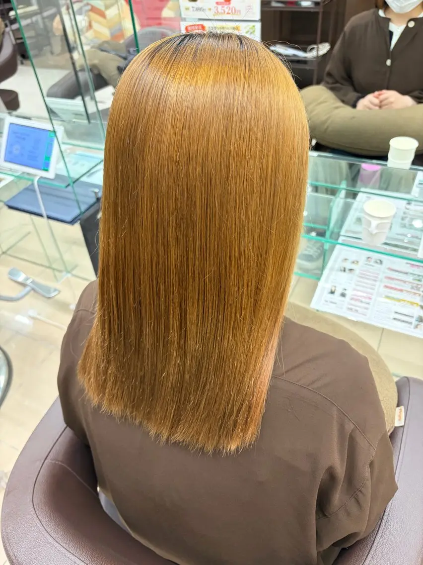 セミロング くせ毛 髪質改善 縮毛矯正 トリートメント 酸性ストレート 縮毛矯正/髪質改善 kazu🐰のヘアスタイル
