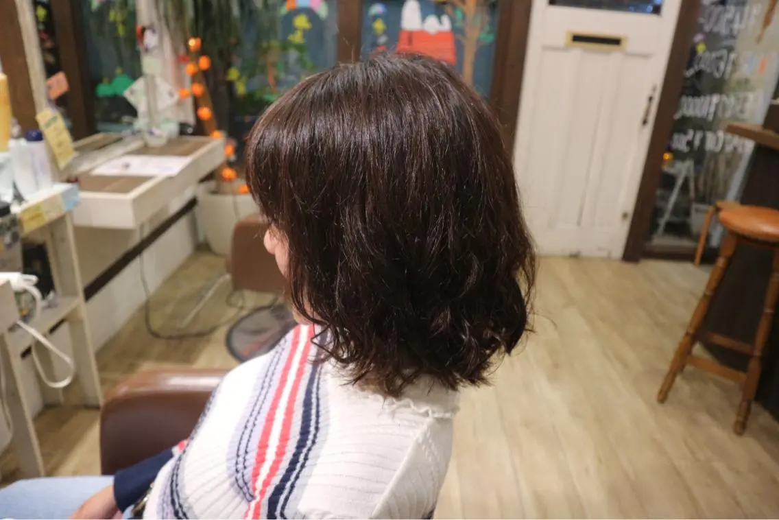 ミディアム パーマ カット パーマ HARUKI🌸笹塚 インナーカラーのヘアスタイル