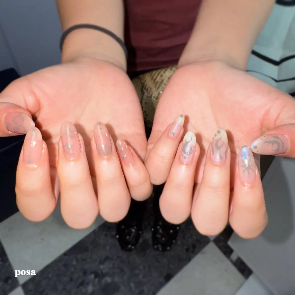 ネイル シンプルネイル ハンドネイル posa nail モエミのネイルデザイン