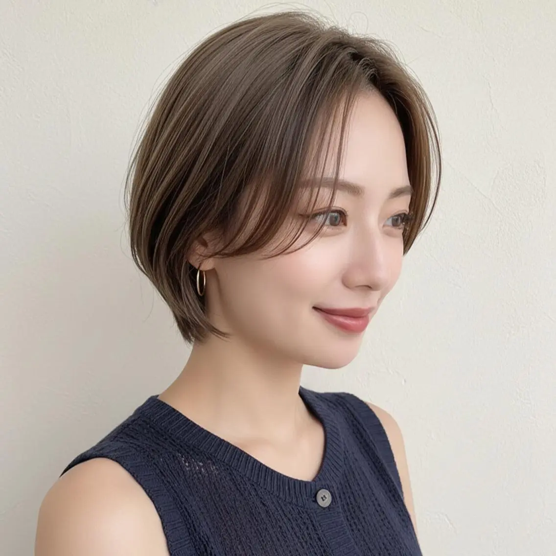ショート 庭木華瑠🐾ボブ🧡 透明感カラー✨のヘアスタイル