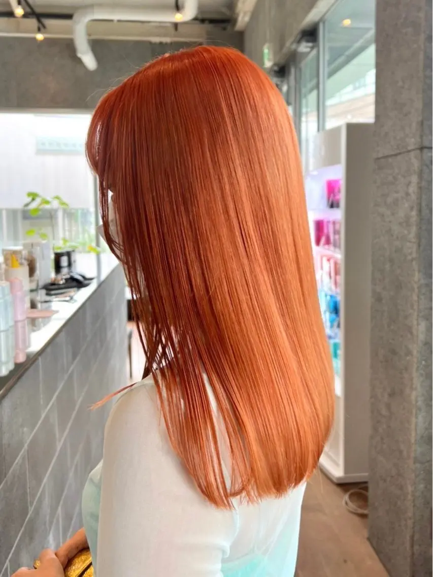 ミディアム カラー ヘアカラー トリートメント ボブ/レイヤー/ ハッシュカット/河内のヘアスタイル