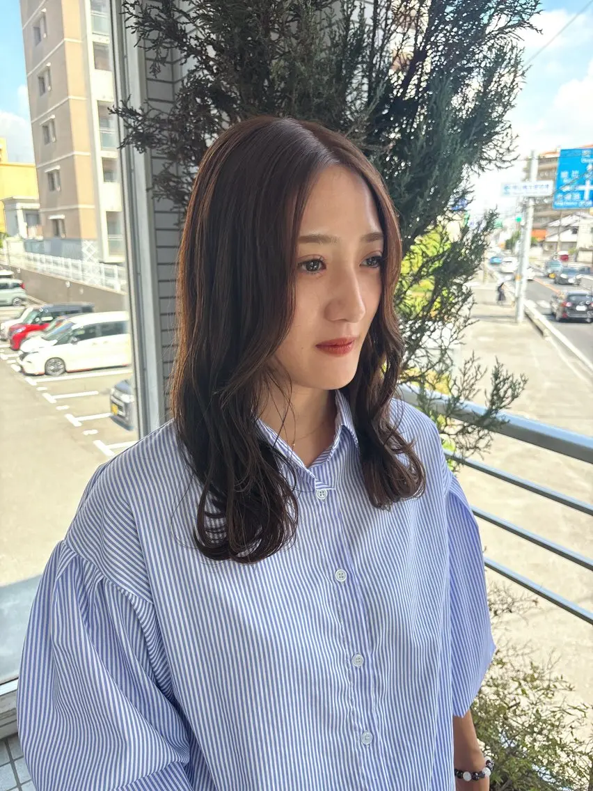 セミロング 倉敷サロンドクロエ ꕀ井上恋夢ꕀのヘアスタイル