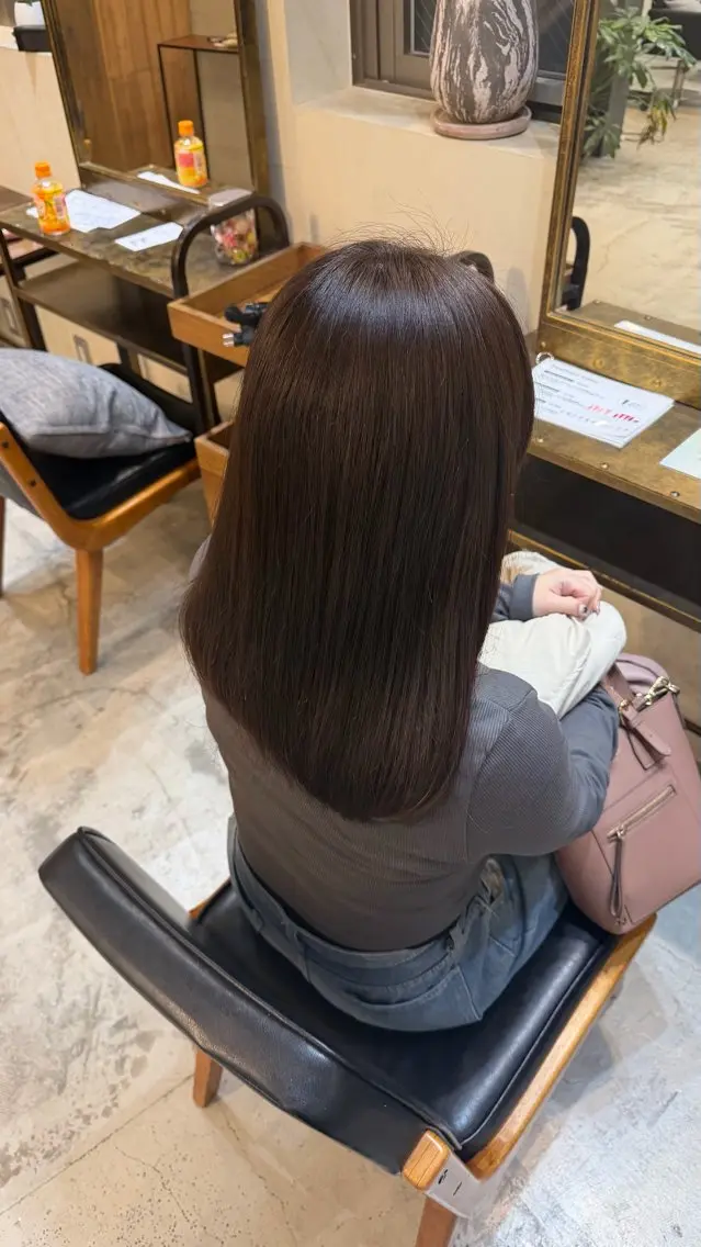 ロング ヘアカラー 透明感カラー/ 縮毛矯正/ユズキのヘアスタイル