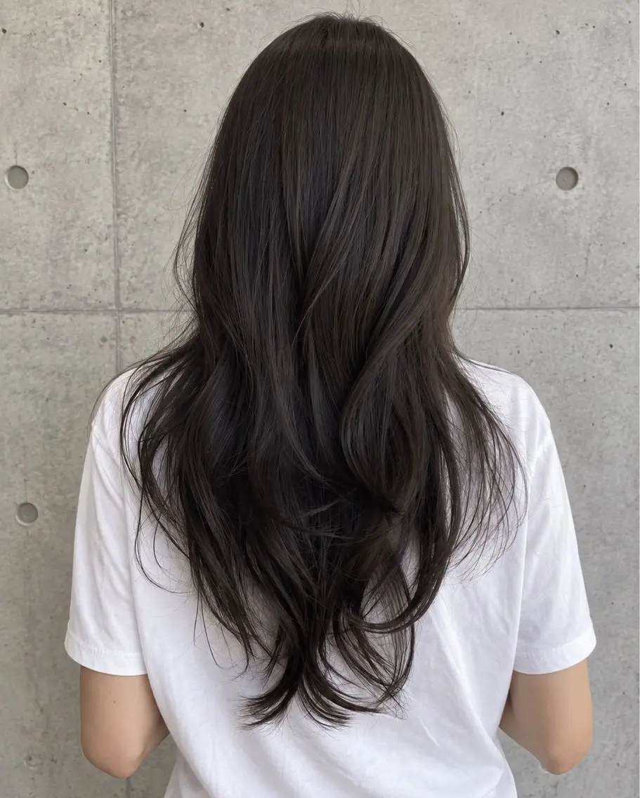 セミロング カラー ヘアアレンジ グレージュ くびれヘア 顔まわりレイヤー ハッシュカット 韓国風ヘア カット ヘアカラー トリートメント 🌫️大人韓国ヘア 🌫️naoyaのヘアスタイル