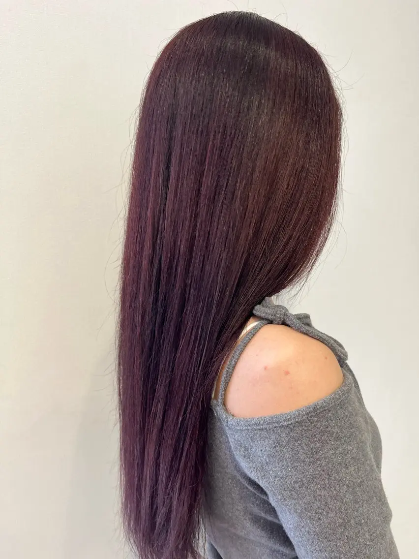 ロング カラー ヘアカラー トリートメント 艶髪特化 しゅんぼう 長岡髪質改善のヘアスタイル