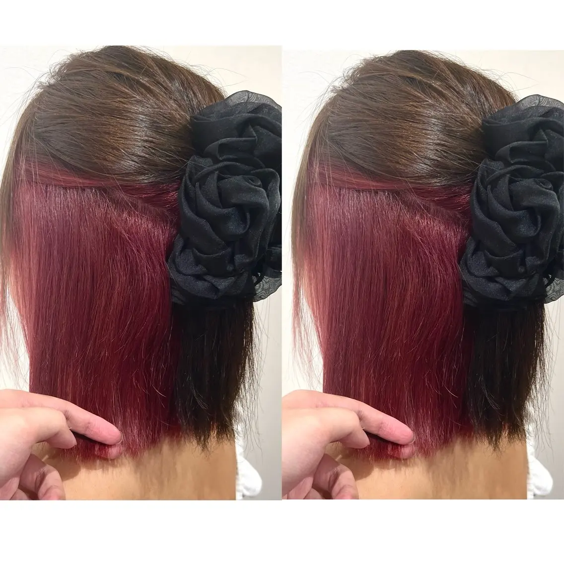 ショート カラー 切っぱなし💇‍♀️ イヤリング🎨龍之介のヘアスタイル
