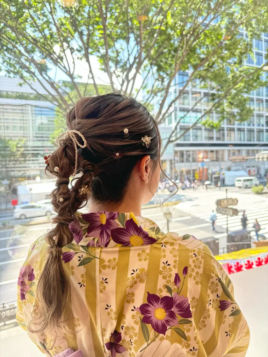 【夏限定🍉】ヘアセット&浴衣着付けの写真